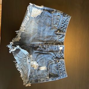 Refuge Jean high rise shorts